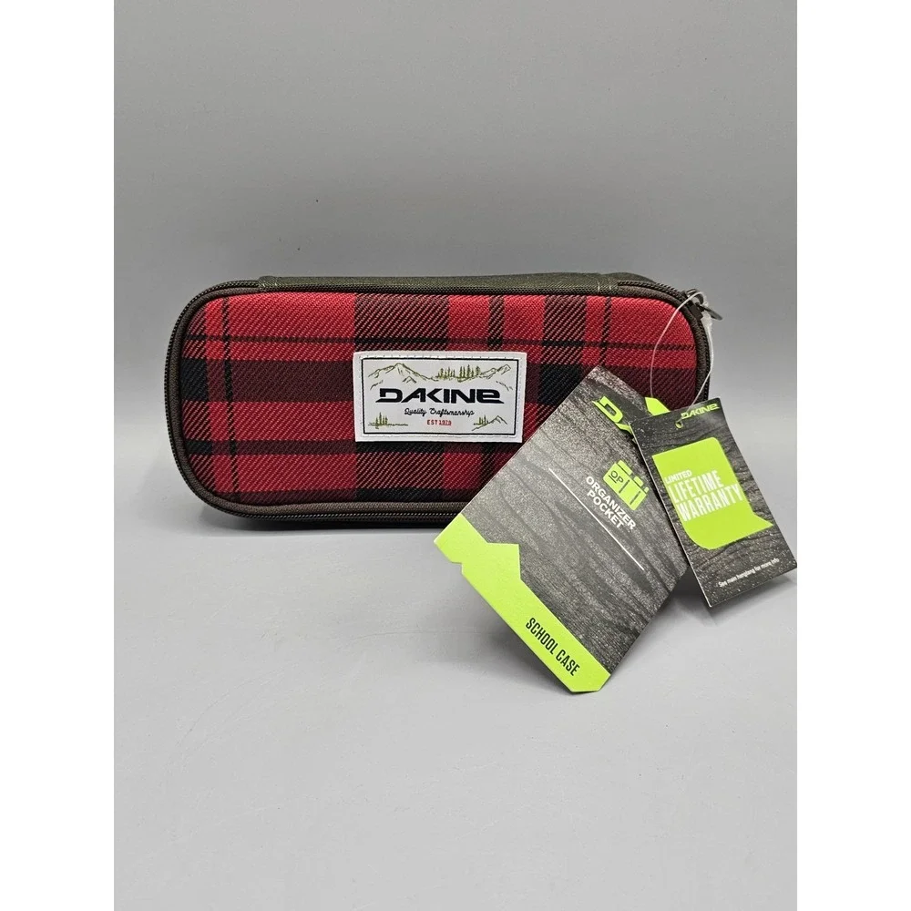 Dakine Tartan Plaid School Case Zip Supply Organizer Pouch 9